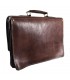 Briefcase Office leather - 3 compartments - inside pocket for mobile - 38 cm