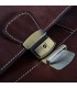 Briefcase Office leather - 3 compartments - inside pocket for mobile - 38 cm