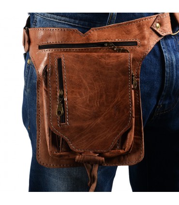 Fanny Kunsthandwerk - 100 % Leder - hohe Qualität - 5 Fächer