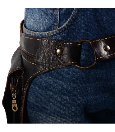 Riñonera Artesana - 100% Cuero - Gran Calidad - 5 Compartimentos