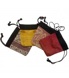 Mini regalo borse - riciclata Sari - modelli e colori assortiti - 9cm