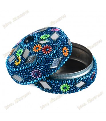 Cajita Redonda Brillante - Pastillero- Colores-Ideal Perfumes