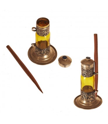 Batte de bois conteneur verre et alpaga collyre (Kujul)