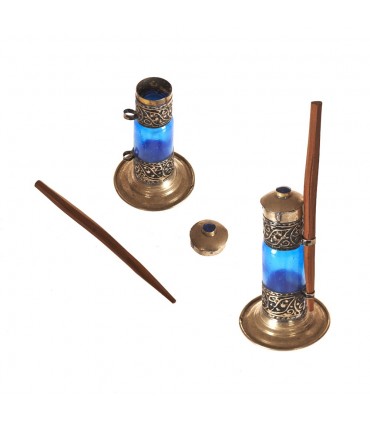 Batte de bois conteneur verre et alpaga collyre (Kujul)