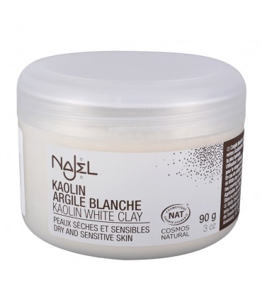 Argila branca pele seca e sensível de pó - cosméticos naturais – - 90g