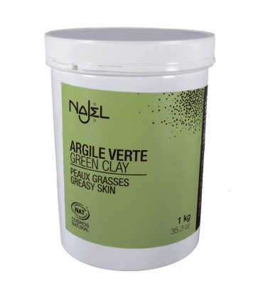 Natural - oily - green powder - cosmetic clay 1 kg