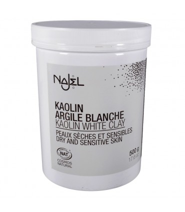 Argilla bianca pelli secche e sensibili - cosmetici naturali – in polvere - 500g