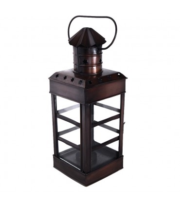 Lantern for candle - Rectangular with handle - new - 30 cm