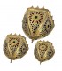 Gilded bronze wall - design Alcazaba - tri-colored crystals - 3 sizes