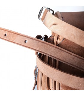 Bolso Artesanal Cuero - 6 Bolsillos - 2 Colores - Artesanal