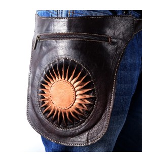 Cuir de Fanny Pack « Soleil » - grande qualité - 2 poches - 2 couleurs disponibles