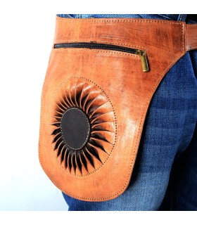 Cuir de Fanny Pack « Soleil » - grande qualité - 2 poches - 2 couleurs disponibles