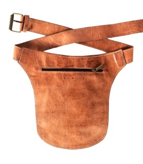 Riñonera De Cuero "Sol" - Gran Calidad -2 Bolsillos - Disponible en 2  Colores