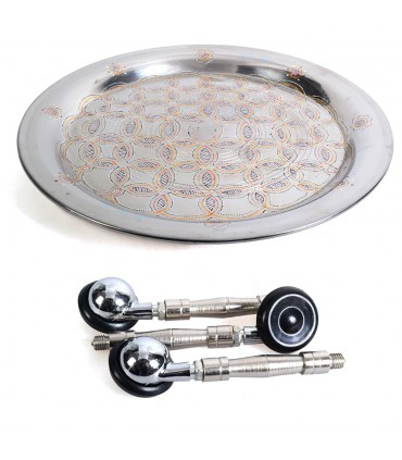 Jambes mauritanien plateau - peint main - 36 cm