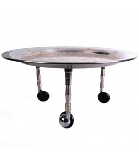 Jambes mauritanien plateau - peint main - 36 cm