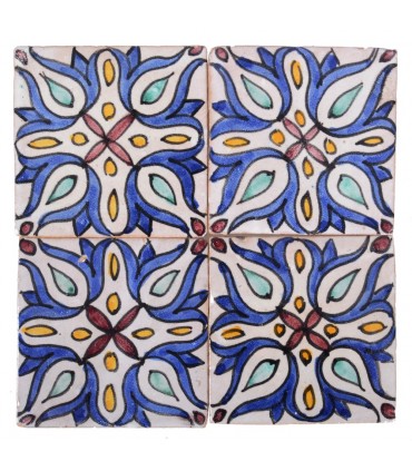 Al-Andalus - 10 cm - verschiedene Designs - handgefertigte Fliesen - Modell 32