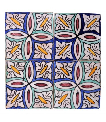 Al-Andalus - 10 cm - verschiedene Designs - handgefertigte Fliesen - Modell 33