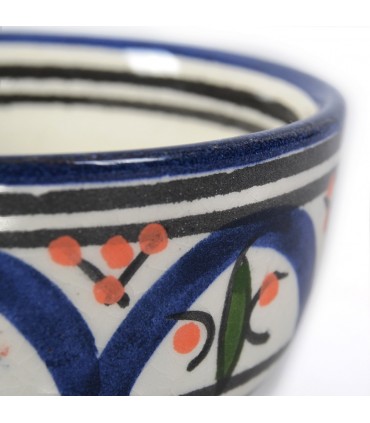 Mini-Schüssel arabische Lebensmittelhändler - Keramik - handbemalt - verschiedene Farben - 8 cm