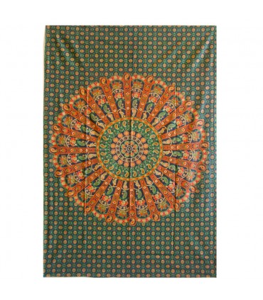 Artesão de India - elefante Imperial - tecido algodão - 210 x 140 cm