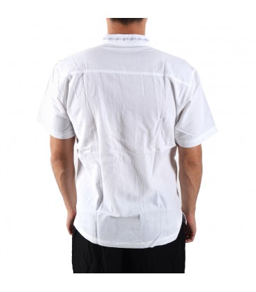 Cotone - camicia collo bianco ricamato - varie misure