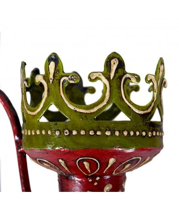 Dipinta - candele - 24cm applicate a mano - multicolore - torcia