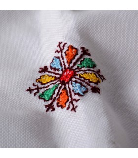 Juego Salvamanteles Y 4 Servilletas - Algodón Y Bordados - Oroducto Artesanal - Varios Colores