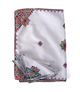 Juego Salvamanteles Y 4 Servilletas - Algodón Y Bordados - Oroducto Artesanal - Varios Colores