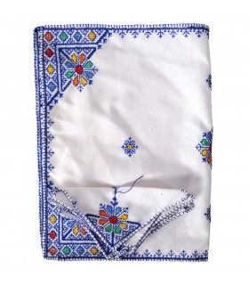 Juego Salvamanteles Y 4 Servilletas - Algodón Y Bordados - Oroducto Artesanal - Varios Colores