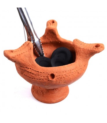 Incensario Barro Africano - 15 cm - Brasero - Artesano