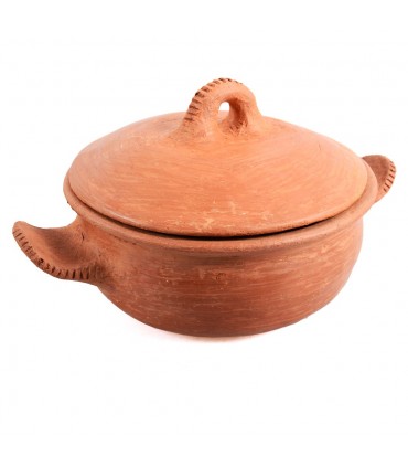 Panela de barro - saudável cozinha - 100% handmade - 21 cm