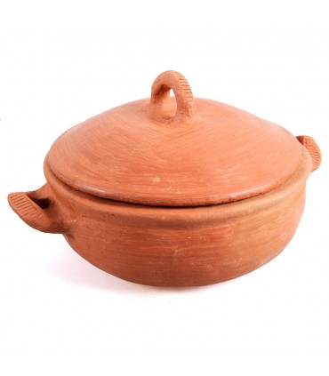 Clay pot - healthy cooking - 100% handmade - 27 cm