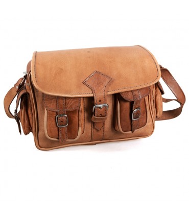 Handgefertigte Tasche Leder - 6 Taschen - 2 Farben - Handwerker