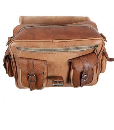 Handmade Leather Bag - 6 pockets - 2 Colors - Handmade