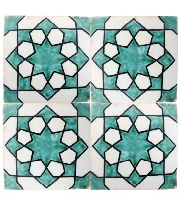 Al-Andalus - carreaux faits à la main 10 cm - plusieurs motifs - - modèle 36