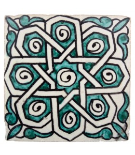 Al-Andalus - 10 cm - verschiedene Designs - handgefertigte Fliesen - Modell 36