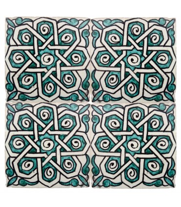 Al-Andalus - carreaux faits à la main 10 cm - plusieurs motifs - - modèle 36