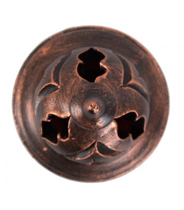 Incensario Barro Calado - Estilo Mozarabe - Bronce Envejecido