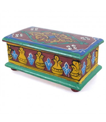Caja Árabe - Hecho y Pintado a Mano - Colores Alegres - Calidad