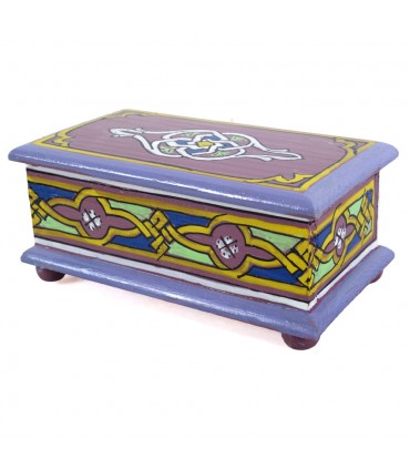 Caja Árabe - Hecho y Pintado a Mano - Colores Alegres - Calidad
