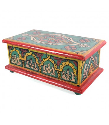 Caja Árabe - Hecho y Pintado a Mano - Colores Alegres - Calidad