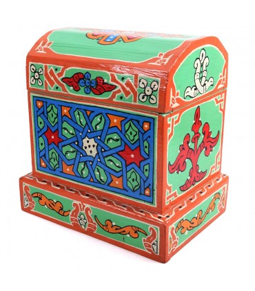 Trunk Arab - made and hand - painted bright colours - quality
