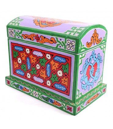 Trunk Arab - made and hand - painted bright colours - quality