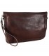 Bag Handmade Leather - hand or hanging - 2 compartments - snap - various colors - 31 cm