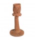 Castiçal de Barro - Feito à Mão - Feito à Mão - 15 cm