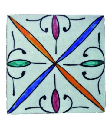 Al-Andalus - 10 cm - verschiedene Designs - handgefertigte Fliesen - Modell 36