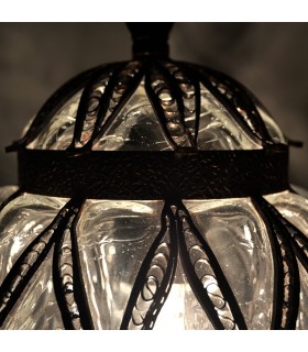 Lámpara Turca  - Cristal Fundido y Soplado - Diseño Sultan - 30 cm