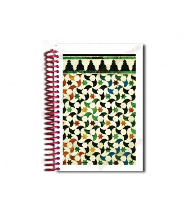 Bloco de anotações de mosaico - souvenir árabe - tamanho A6 - 100 folhas