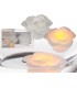 Vela Led Flotante - Diseño Rosa - Luz Naranja -  2 und