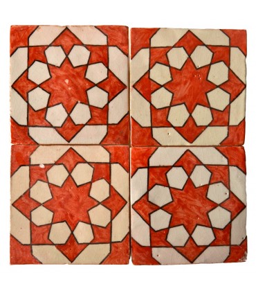Azulejo Andalusí - 10 cm - Vários Desenhos - Feito à Mão - Modelo 64