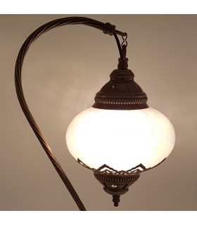 Lampara Mesita Noche - Cristal Craquelado- Modelo KASAB